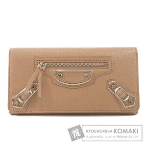 Balenciaga Zipper Motif Long Wallet Leather